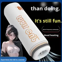 Tishe Modèle Populaire de Masturbation Masculine FJB-003, Coupe Avion Télescopique Chauffante Entièrement Automatique avec Canal de Simulation Vibrante pour Adultes