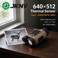 Monoculaire thermique JKNV G-M 640x512 avec écran OLED 1x 60Hz, enregistrement vidéo WiFi, IP67, 1700m, extérieur