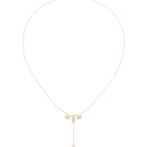 Beautiful Design Baguette Diamond Triple-Station Lariat Drop <b>Necklace</b> for Women Fashionable Jewelry Available at Export Price - Product Image 2