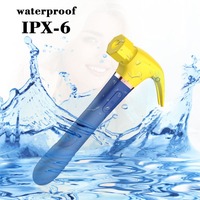 Hammerförmiger Saugvibrator mit 7/10 Frequenzen 100% Wasserdicht USB-Aufladbar Latexfrei für Weibliche Masturbation