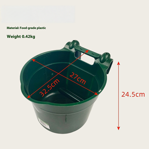 Mangeoire pour chevaux, vaches, chameaux, verte, 8L, 14L, seau à eau et seau à nourriture en plastique épais pour chevaux, bovins - Product Image 6