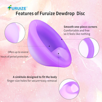 Kit de disques menstruels pour débutantes – Doux, flexibles, réutilisables – Produits menstruels 100 % en silicone médical platine de qualité supérieure