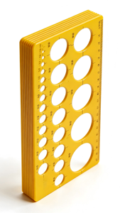 ชุดเครื่องมือวัดคณิตศาสตร์สำหรับนักเรียน ทำจากพลาสติก พร้อมไม้บรรทัดวงกลม แม่แบบวงกลม อุปกรณ์วัดมุมโค้งมนเพื่อความปลอดภัย - Product Image 6