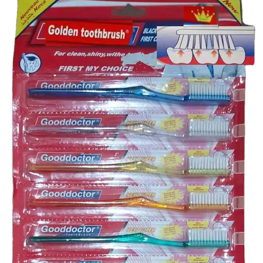 Boa escova de dentes médica manual para viagens domésticas escovas de dentes para adultos cabo de plástico