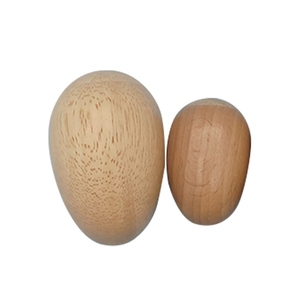 เครื่องดนตรีเคาะจังหวะออร์ฟ ไข่ไม้ธรรมชาติ หลายขนาด สำหรับเด็กเล่น ขายส่ง - Product Image 1