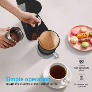 Máy pha cà phê nhỏ giọt tức thì, vỏ kính điện, dung tích 4 tách, dùng cho khách sạn & gia đình - Product Image 4