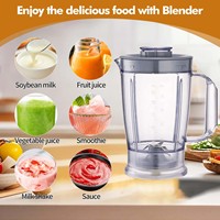 Suku Cadang Blender Jar 1.5L Grosir, Wadah Pencampur Transparan Tahan Lama untuk Blender Elektrik