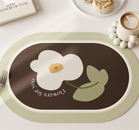 Tampon en CUIR PU PVC imprimé personnalisé avec conception de logo absorbant l'eau bureau hôtel tapis pour tasse à thé bière sous-verres pour boissons