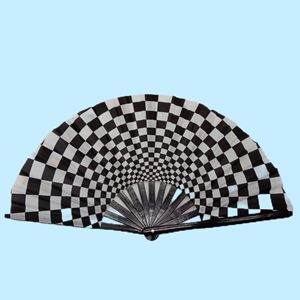 Éventail pliant en bambou de 33 cm avec logo personnalisé imprimé, style art populaire, pour décoration de fête musicale, artisanat peint et décoré - Product Image 3