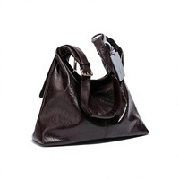 Sac Hobo Grande Capacité en Cuir PU Huilé pour Femme, Sac à Bandoulière Souple avec Sangle Réglable Style Vintage