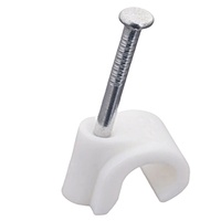 Ventes directes du fabricant-Spécifications complètes Clips de câble circulaire Fil d'acier en plastique Type de carte Clip de clou circulaire