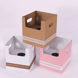 Nouveauté : boîte à fleurs unique pour bonsaï, boîte à fleurs pliée carrée, boîte cadeau pour fleuriste, matériau d'emballage - Product Image 2