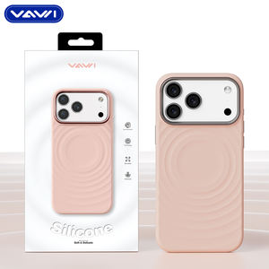 Coque de téléphone en silicone liquide VAWI S038 avec motif ondulé pour iPhone 17 16 15 Pro Max, antichoc, magnétique, en silicone - Product Image 1