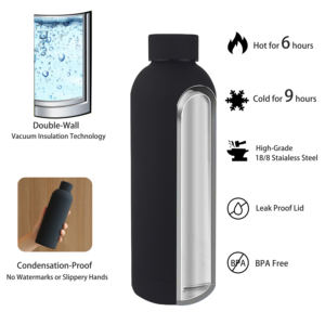 Individuelle BPA-freie Thermo-Wasserflasche für Fitnessstudio und Laufen, wiederverwendbarer Metall-Thermobecher und Edelstahl-Trinkflasche für Heiß- und Kaltgetränke - Product Image 3