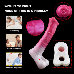 YOCY Sex Toy Portable Horse Hollow Dildo Fantasy Penis Sleeves Best Time Delay Condom Soft Silicon Cock Ring for Male Sex Toy - Product Image 6