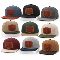 Casquette Snapback en Cuir Personnalisée à Visière Plate, Couronne Texturée, Style Vintage Streetwear, Chapeaux OEM ODM pour Marques de Créateurs à Marque Blanche