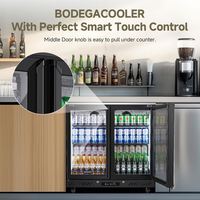 Réfrigérateur de bar à bière monotempérature Rebirth avec dégivrage automatique et affichage numérique de la température