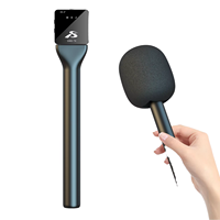 Microphone Lavalier Sans Fil Portable avec Conception en Bâton pour Interviews et Reportages Extérieurs Connecteur Type C