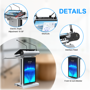 Forniture Educative, Leggio Multimediale da Aula con Supporto, Podio <span class=keywords><strong>Digitale</strong></span> Intelligente con Schermo Touch - Product Image 5