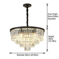 Lustre en cristal sur mesure de grande taille, lustre de mosquée, lustre en verre de luxe, lustre en cristal K9, lampe de plafond LED, lampadario