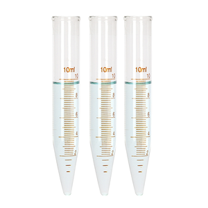 หลอดแก้วทรงกรวยสำหรับปั่นเหวี่ยงขนาด 10 มล. แบบมีขีดบอกปริมาตร สำหรับใช้ในห้องปฏิบัติการ - Product Image 4