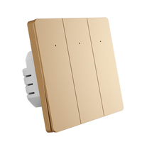 Interrupteur mural intelligent Tuya Zigbee 3 gangs 16A UE avec design clic souris et neutre, compatible Google/Smart Life/Alexa/Samsung OEM&ODM