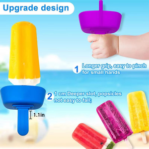 Support à sucettes et porte-glaçons en silicone écologique anti-goutte, portable, pour les friandises des enfants, compatible congélateur - Product Image 4