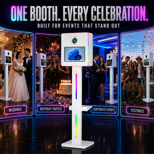 Photomaton portable DSLR carré avec écran tactile 15,6 pouces, impression instantanée, lumière RGB, GIF Boomerang pour mariage, fête, événements d'entreprise - Product Image 4