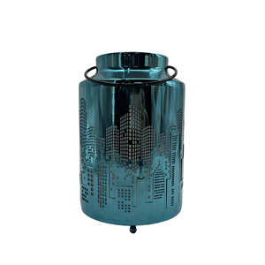 Mộc Mạc trang trại đèn lồng trang trí nội thất mạ điện màu xanh phong cách đèn lồng cho phòng khách lò sưởi lớp phủ hoặc nhà bếp bàn ăn - Product Image 3