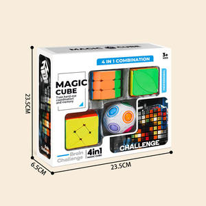 มินิ<span class=keywords><strong>ลูก</strong></span>บาศก์มายากลแบบ4-in-1ชุดใบเมเปิ้ลทรงกระบอกสีรุ้งบอลปริศนา3D เพื่อการศึกษาสมองปริศนากล่องของเล่นเพื่อการศึกษา - Product Image 1