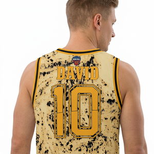 Maillot de basket sans manches Haq Meharban Sport pour homme, imprimé par sublimation, séchage rapide, coupe athlétique, toutes saisons, logo avant - Product Image 2