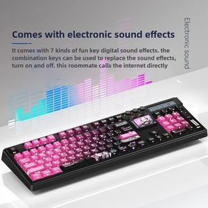 คีย์บอร์ดเกมมิ่งแบบกลไก <span class=keywords><strong>Skyloong</strong></span> GK104Pro รองรับสามโหมด พร้อมจอแสดงผล 8K ความหน่วงต่ำ 0.125ms และปุ่มปรับเสียงเอฟเฟกต์อิเล็กทรอนิกส์ 7 แบบ - Product Image 6