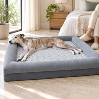 Canapé pour chien lavable avec housse imperméable amovible, grand lit pour animaux de compagnie avec côtés rembourrés pour se détendre, orthopédique, taille personnalisée