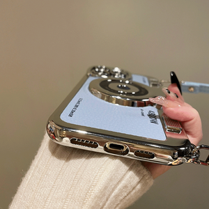แฟชั่นย้อนยุคโซ่กล้องไฟฟ้าป้องกั<span class=keywords><strong>น</strong></span><span class=keywords><strong>รอย</strong></span>ขีดข่วนเคสโทรศัพท์สี่เหลี่ยมสําหรับ iPhone 15 Pro Max เคส - Product Image 5