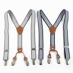Meetee SP617 2,5*75cm <span class=keywords><strong>Tirantes</strong></span> ajustables nuevas correas de cinturón elástico a rayas <span class=keywords><strong>con</strong></span> Clip para hombres pantalones <span class=keywords><strong>tirantes</strong></span> - Product Image 6