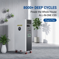 Système solaire intégré fiable 51,2 V 200 Ah avec batterie LiFePO4, zéro gaspillage d'espace, tout-en-un, contrôle intelligent par application, hybride IP65