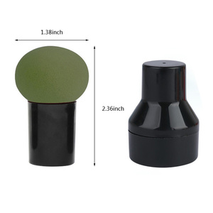 Strumenti personalizzati per il trucco del viso senza lattice portatile Multi-funzionale spugna per il trucco dei funghi con manico corto nero per creme liquide - Product Image 3