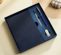 Cuadernos de Cuero PU A5 Personalizados y Bolígrafo, Set de Regalo Promocional Corporativo para Empresas