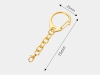 Vente chaude couleur or D Rgger fermoir pivotant Clip porte-clés pour clés voiture porte-clés Souvenir Couple sac à main chaîne cadeau bricolage carte africaine
