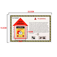 Étiquettes d'indication de cargaison en acrylique à gratter, anti-chute, anti-choc, autocollants de surveillance de l'inclinaison, imprimables, utilisation industrielle, emballage d'expédition