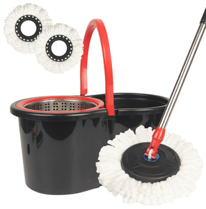 Ensemble serpillière et seau rotatifs 360° Magic Mop, durable, sans lavage à la main, produit de nettoyage pour sols et maison - Product Image 1