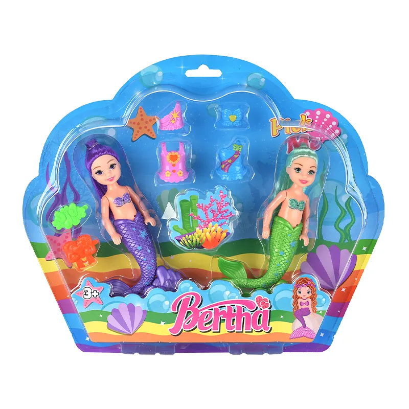 Высокое качество 5 дюймов милые цветные горничной для девочек Подарки пластиковая игрушка кукла Русалочка
