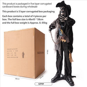 Ornement Animé <span class=keywords><strong>Capitaine</strong></span> Pirate Debout Yeux Lumineux Décoration Électrique à Induction Oscillante pour Fête d'Halloween Accessoire Animatronique - Product Image 5