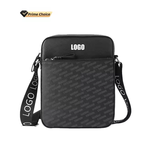 BSCI Factory High-quality Customized logo PU Leather Men's Crossbody <strong>Bag</strong> Large Capacity Messenger <strong>Bag</strong> - Product Image 1
