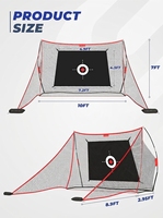 Filet de frappe de golf robuste 10x7 pieds en acier allié et polyester, pour entraînement de swing, de driving et de chipping, portable pour la maison