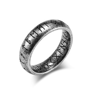 Anillos Nórdicos Vikingos Vintage <span class=keywords><strong>para</strong></span> Hombre, Anillos de Acero Inoxidable <span class=keywords><strong>para</strong></span> Hombre y Mujer, Regalo con Runas Vikingas, Anillo de Regalo <span class=keywords><strong>para</strong></span> Él - Product Image 3