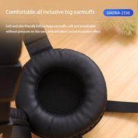 Casque d'écoute et écouteurs filaires avec micro IPX-5 indicateur LED étanche couleur unique lumière de jeu pour le sport musique jeu S-2336