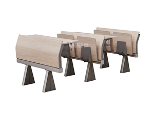 Banco e Sedia <span class=keywords><strong>Rosa</strong></span> per Studentesse con Tavoletta Scrittoio, Arredo Scolastico in Legno, Sedie per Studentesse Universitarie - Product Image 2