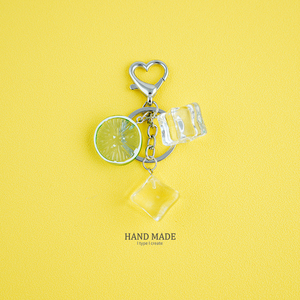 Pendentif porte-clés à la mode citron glaçon, porte-clés <span class=keywords><strong>de</strong></span> voiture exquis, décoration <span class=keywords><strong>de</strong></span> sac à dos unisexe - Product Image 5