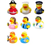 Juguete de Vinilo con Sonido para Bebés de 0 a 24 Meses, Diseño de Pato de Cocina, Enfermera Policía Profesional, Educación Temprana Infantil